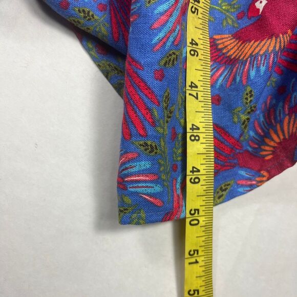 House of Harlow 1960 Midi Dress Floral Tiered V-Neck Tropical Boho Side Zip M - Picture 4 of 9